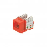 RJ45 hembra Cat6 Naranja