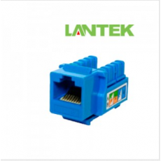 LANTEK Conector RJ45 CAT5e hembra Azul, Jack Keystone