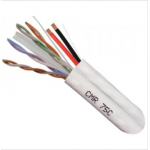 VERTICAL Cable UTP cat6 550mhz con siamese 2x18 AWG 500FT blanco